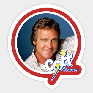 Colt Seavers with Jolt Logo Sticker